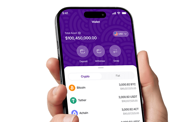 BitQora wallet screen showing assets and wallet actions